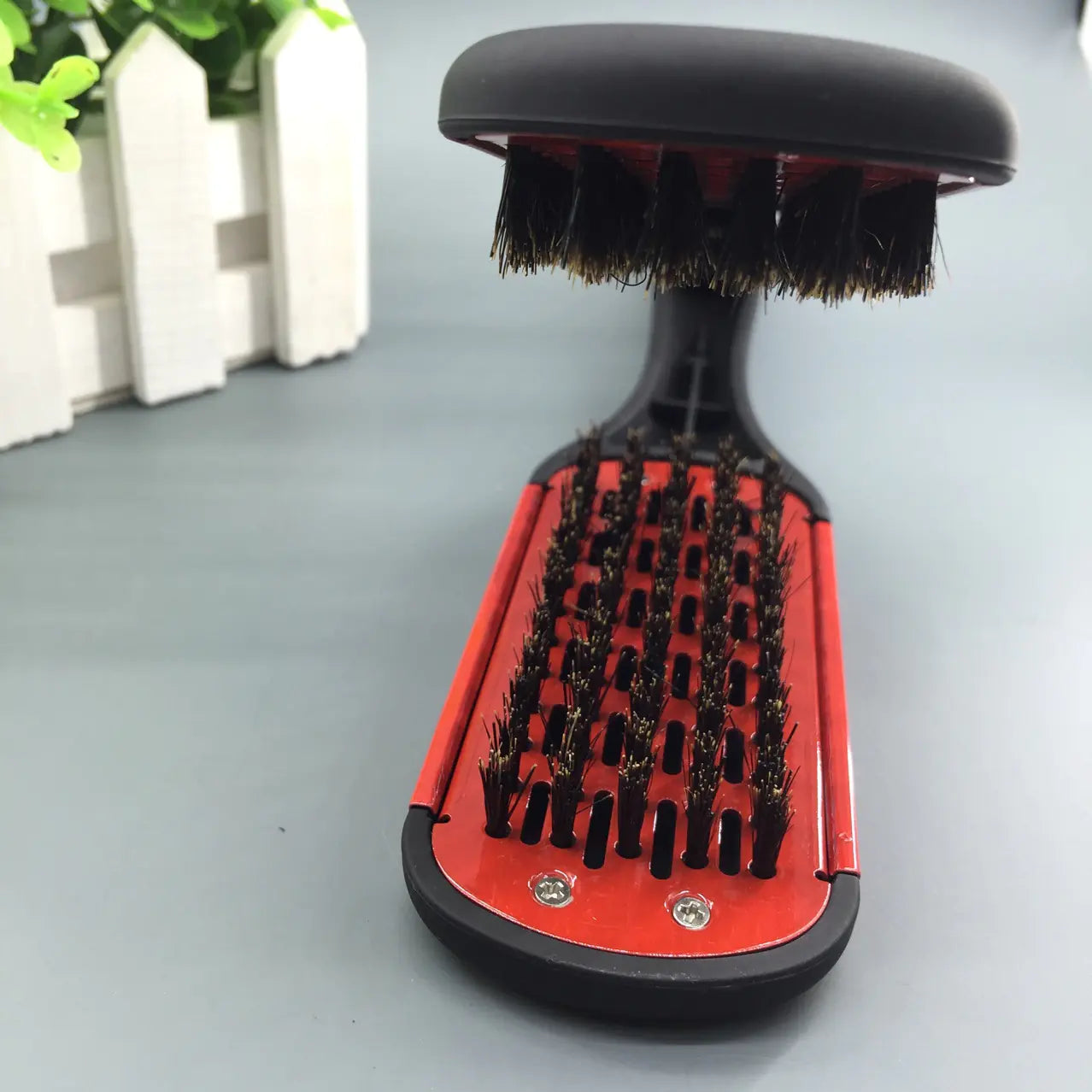 Professional Matte Black Red Straightening Hair Comb