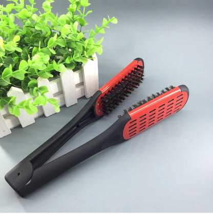Professional Matte Black Red Straightening Hair Comb